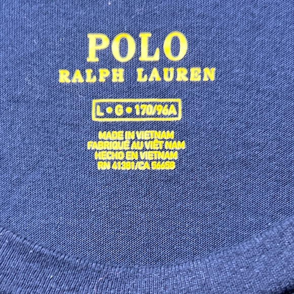 Polo by Ralph Lauren Kids Tee with Bear on Navy - Picture 4 of 5